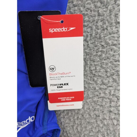 NWT Speedo Super Pro Back One Piece Competition Swimsuit size 26 New Sapphire - Picture 9 of 10